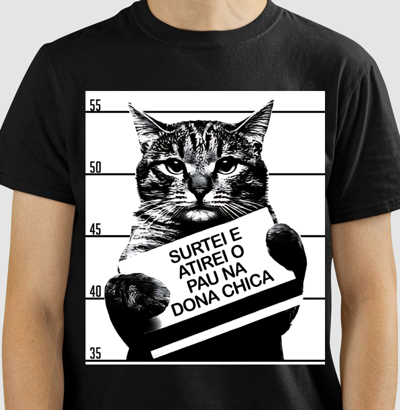 Nome do produto: Camisetas Gato Surtei