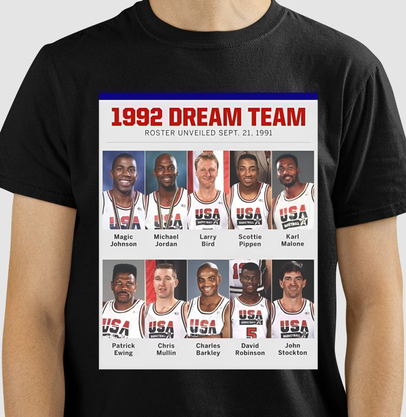 Nome do produto: Camisetas Dream Team NBA