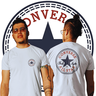 Nome do produto Camisetas Converse Frente e Costas