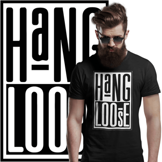 Nome do produto Camisetas Hang Loose Preto Branco