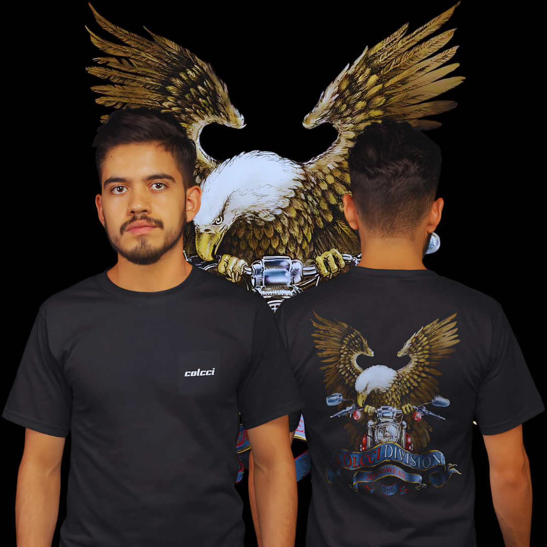 Nome do produto: Camisetas Colcci Águia Frente Costas