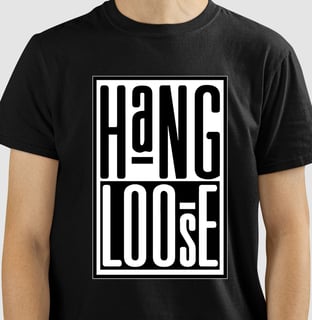 Nome do produto Camisetas Hang Loose Preto Branco