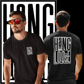Nome do produto Camisetas Hang Loose Pret Branca Frente Costas