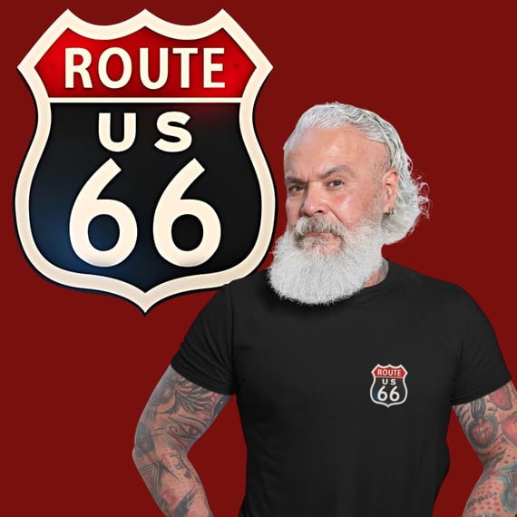 Camisetas Route 66 Minimalista