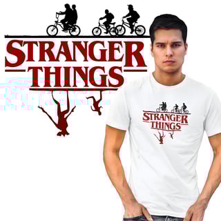 Camisetas Stranger Things Logo Inverso