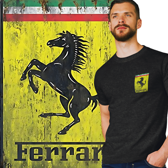 Camisetas Ferrari Minimalista