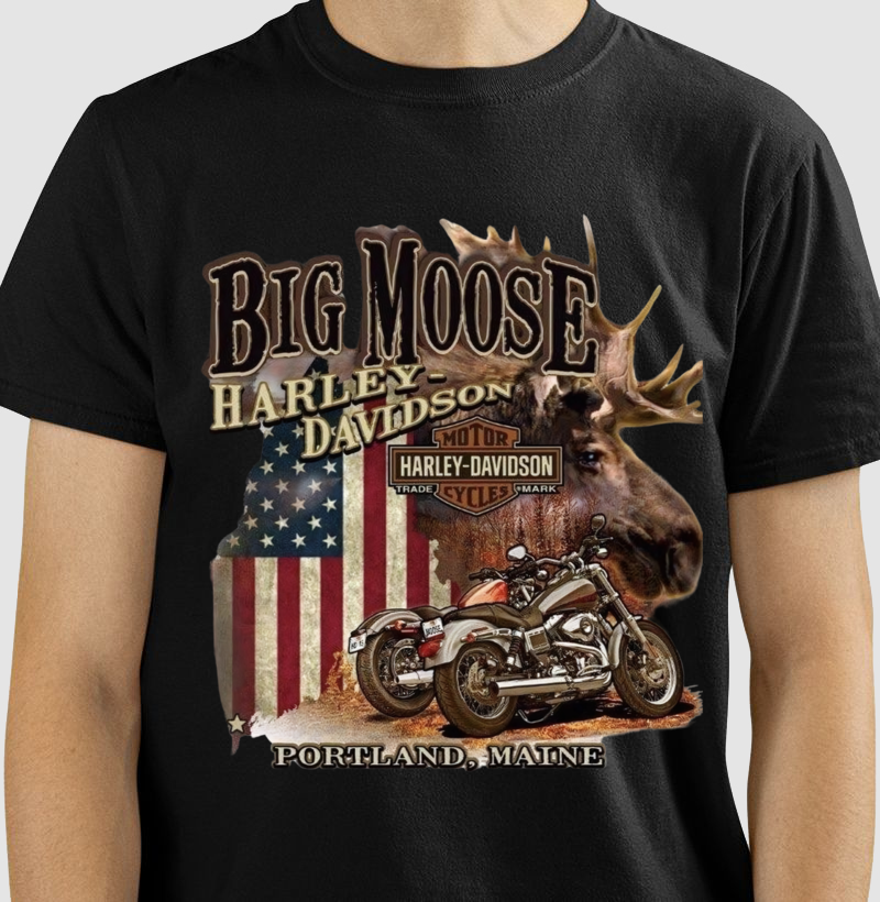 Nome do produto: Camisetas Harley Big Moose