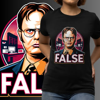 BABY LOOK - DWIGHT: FALSE - THE OFFICE (Preta)