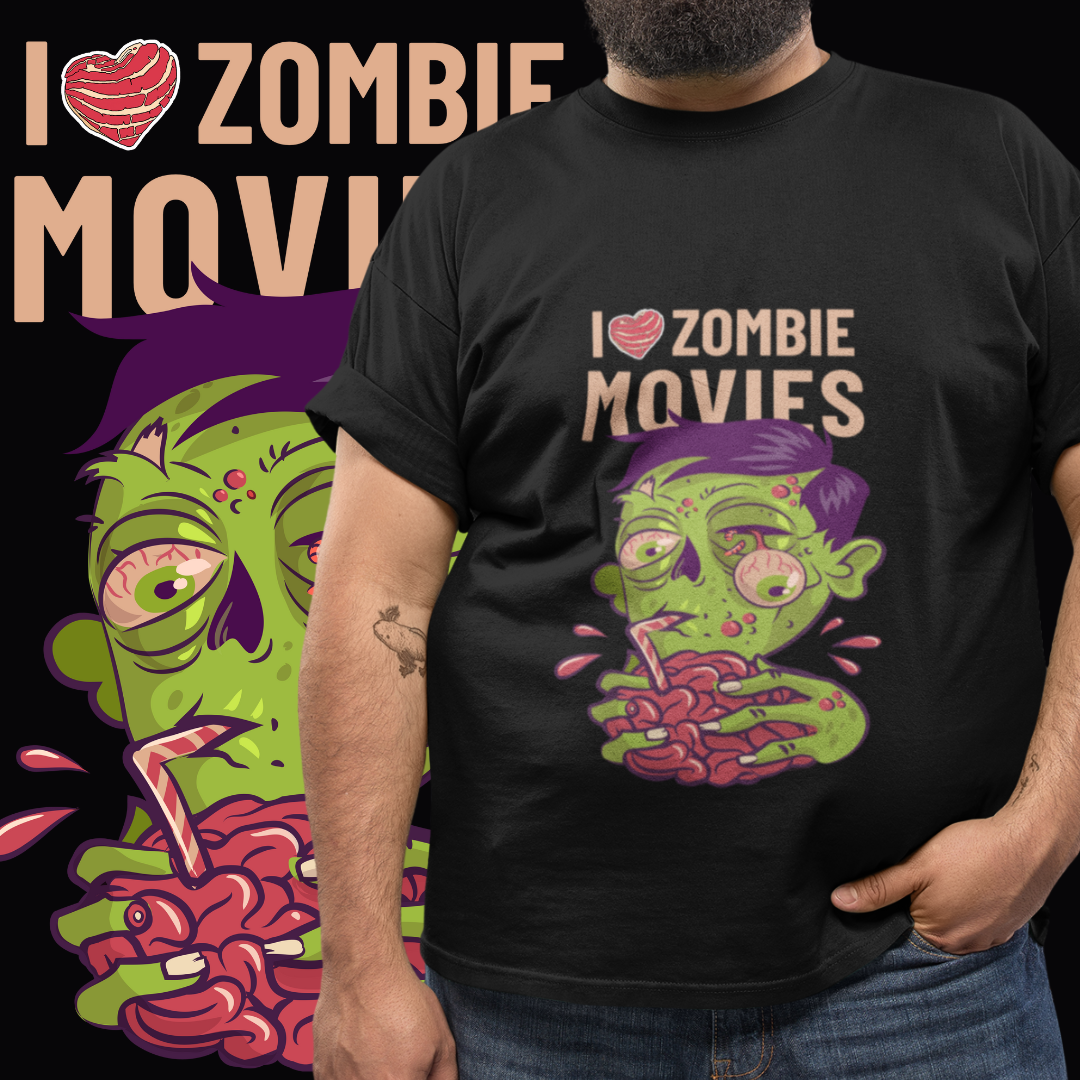 PLUS SIZE - I LOVE ZOMBIE MOVIES