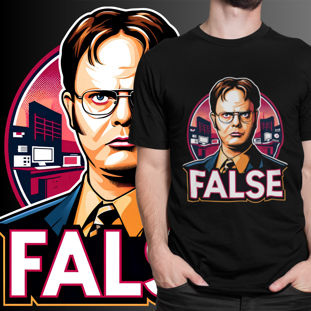 CAMISETA - DWIGHT: FALSE - THE OFFICE (Preta)