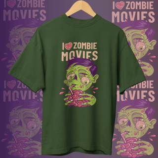 Nome do produto CAMISETA OVERSIZED - I LOVE ZOMBIE MOVIES