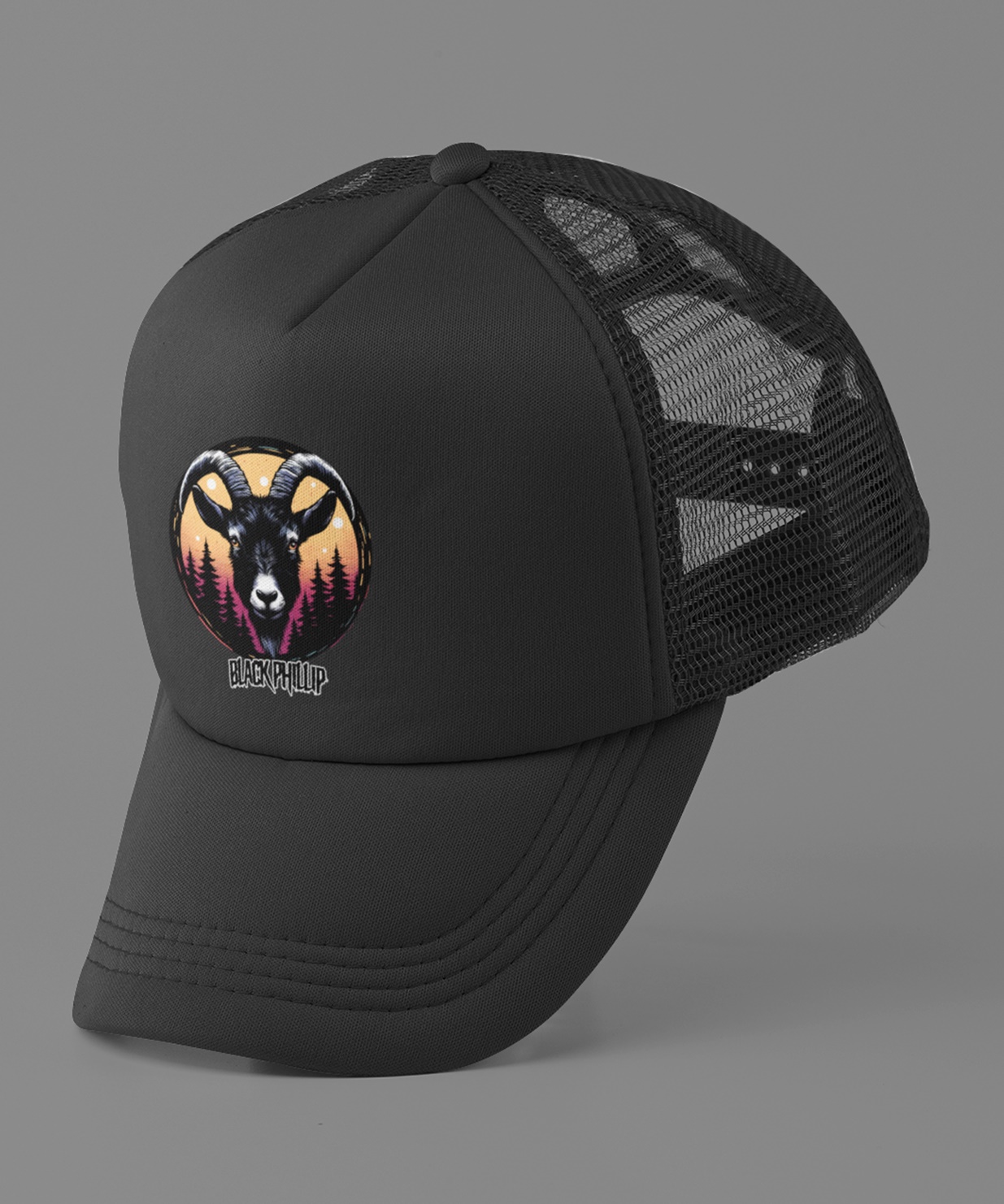 BONÉ TRUCKER BLACK PHILLIP