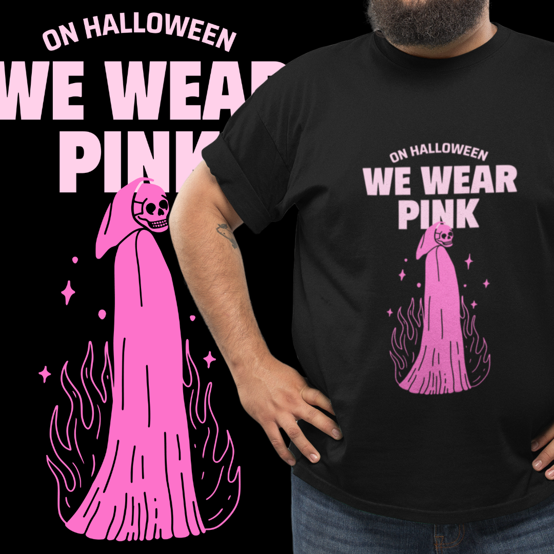 PLUS SIZE - ON HALLOWEEN WE WEAR PINK