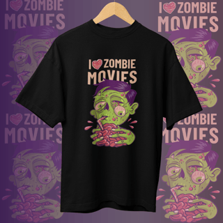Nome do produto CAMISETA OVERSIZED - I LOVE ZOMBIE MOVIES