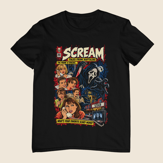 Camiseta Plus Size Scream (Pânico) - Tales from Naftalina