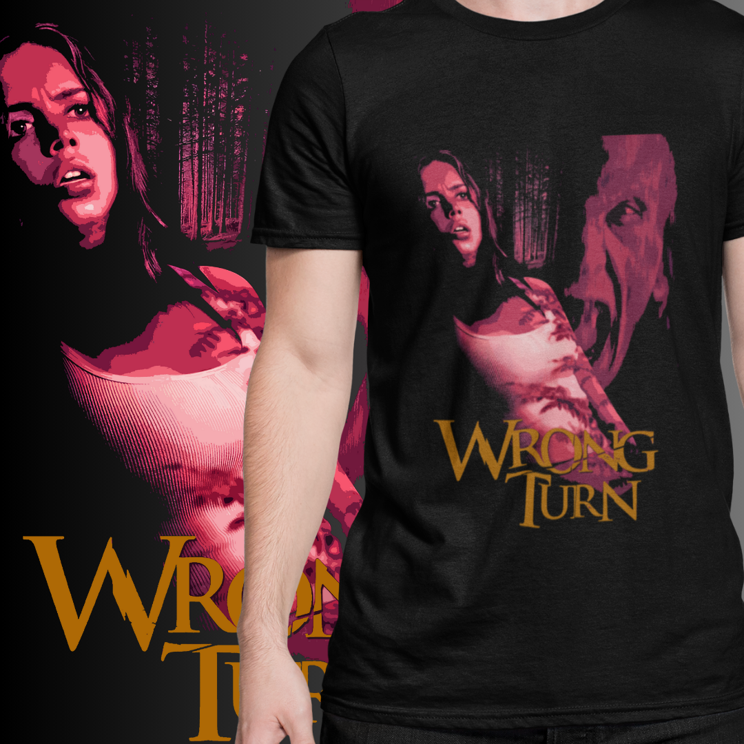 CAMISETA PÂNICO NA FLORESTA - WRONG TURN