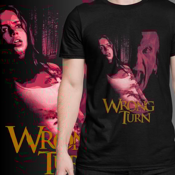 CAMISETA PÂNICO NA FLORESTA - WRONG TURN