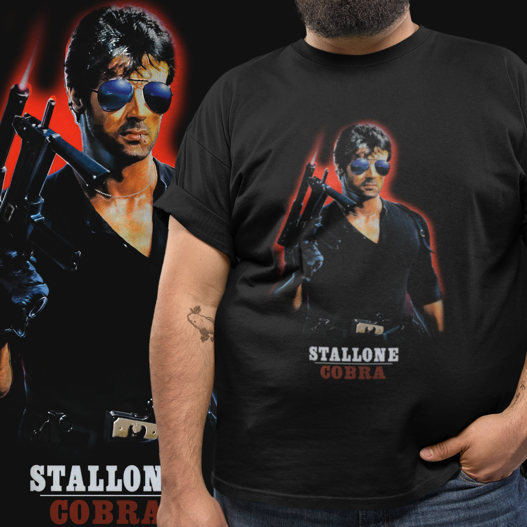 T SHIRT PLUS SIZE STALLONE COBRA