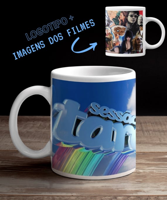 CANECA SESSÃO DA TARDE (LOGOTIPO + FILMES)