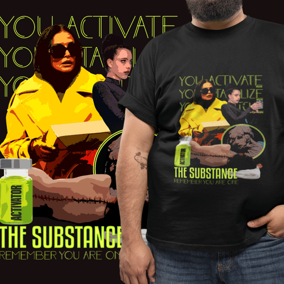 T-SHIRT PLUS SIZE - THE SUBSTANCE - YOU ARE ONE (PRETA)