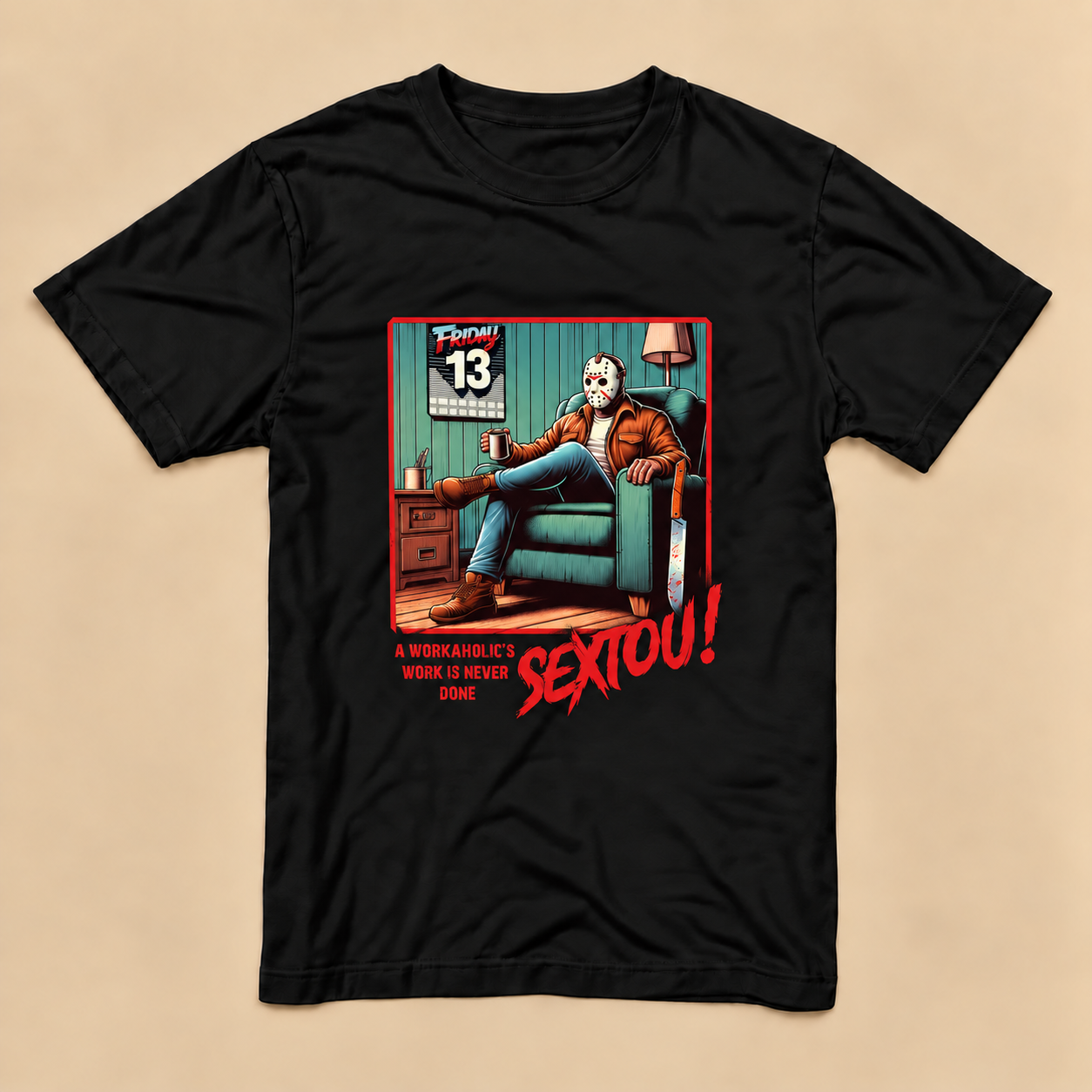 Camiseta Sextou com Jason - PRETA