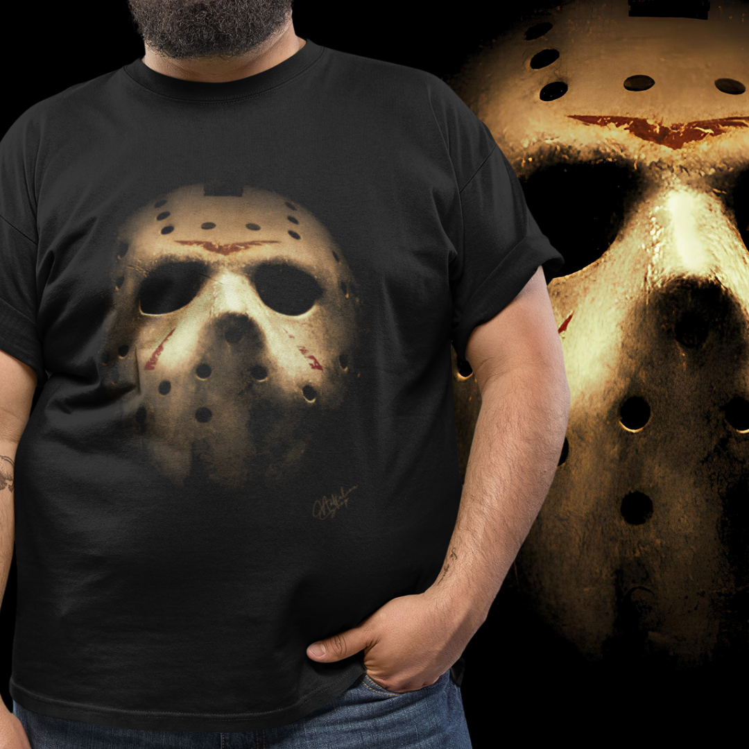 Nome do produto: T-SHIRT PLUS SIZE JASON VOORHEES | VQA