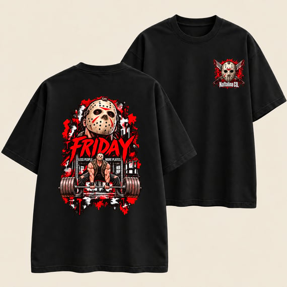 Oversized Jason (Sexta-feira 13) Frente e Costas - Horror Training