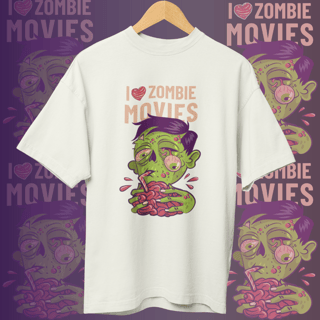 Nome do produto CAMISETA OVERSIZED - I LOVE ZOMBIE MOVIES