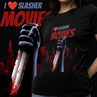 BABY LOOK - I LOVE SLASHER MOVIES (PRETA)