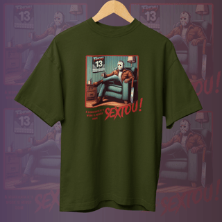 Nome do produto CAMISETA OVERSIZED - SEXTOU COM JASON (COLORS)