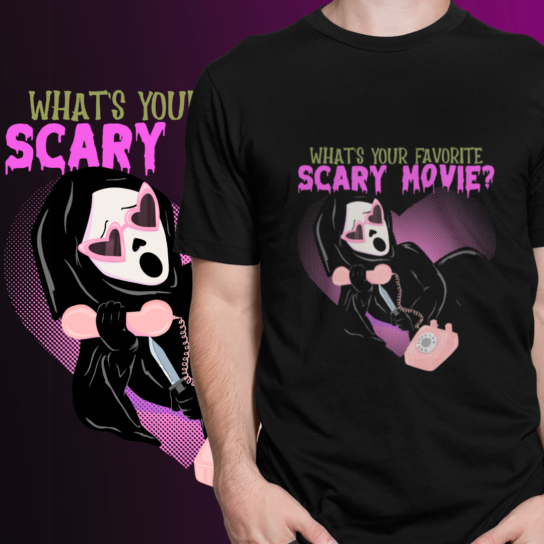 Nome do produto: CAMISETA - FAVORITE SCARY MOVIE - PRETA