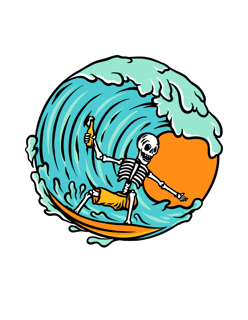 Nome do produto T Shirt Estonada - Skull Surfing