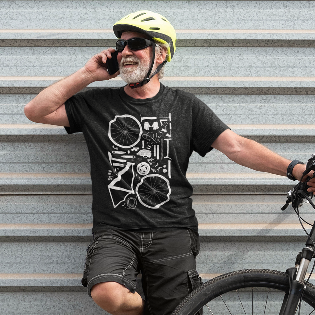 Nome do produto: CAMISETA PARTES DA BICICLETA