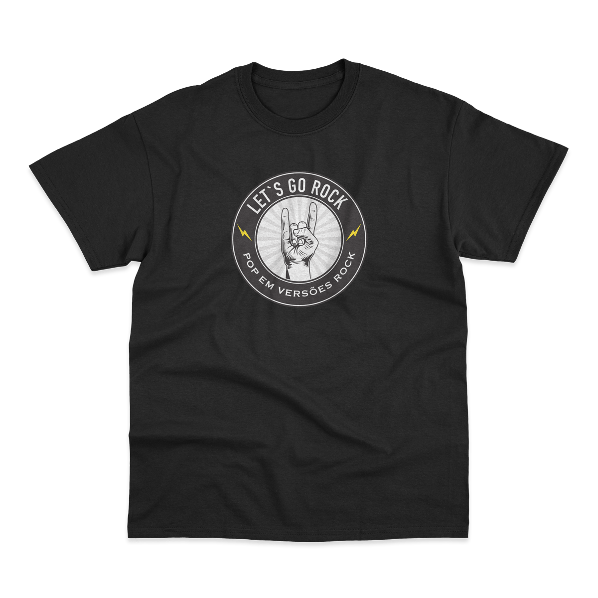 Nome do produto: CAMISETA LET\'S GO ROCK - LOGO