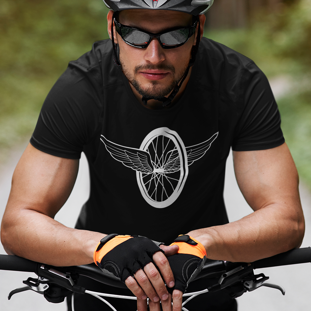 CAMISETA RODA DE BICICLETA COM ASAS