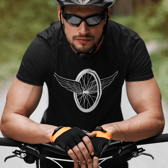 CAMISETA RODA DE BICICLETA COM ASAS