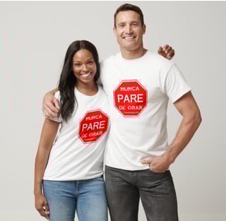 Nome do produto Camiseta Gospel Feminina Pare 100% Algodão Qualidade Premium