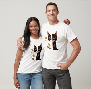Nome do produto Camiseta Gatinho Branco 100% Algodão Qualidade Premium