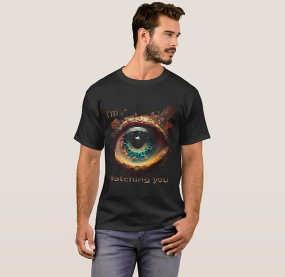 Camiseta Estou de Olho em você 100% Algodão Qualidade Premium