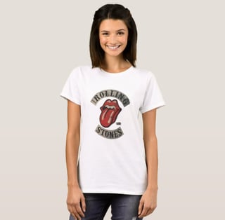 Nome do produto Camiseta Feminina Rolling 100% Algodão Qualidade Premium