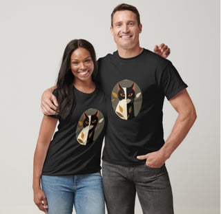 Camiseta Gato 100% Algodão Qualidade Premium