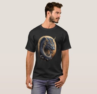 Nome do produto Camiseta Dragon Chinês 100% Algodão Qualidade Premium