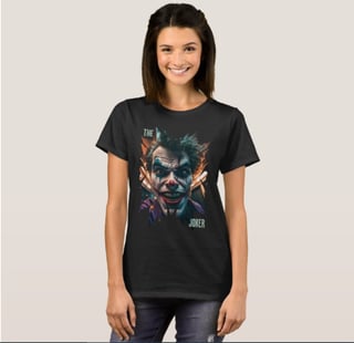 Nome do produto Camiseta Feminina Joker 100% Algodão Qualidade Premium
