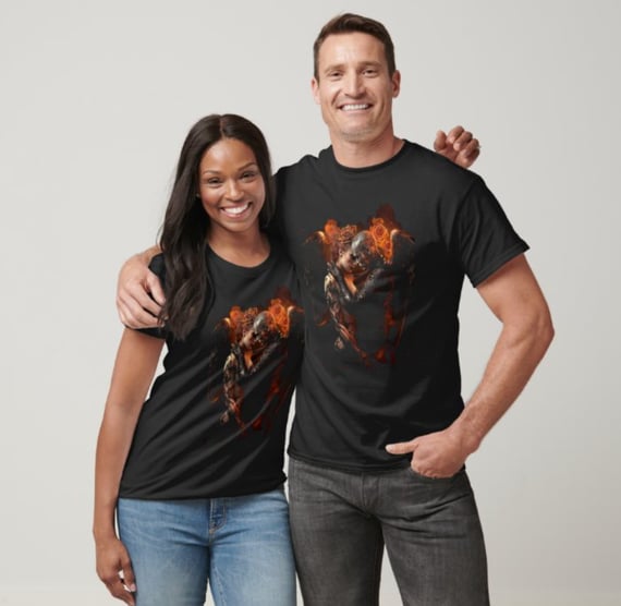 Camiseta Paixão em Fogo 100% Algodão Qualidade Premium