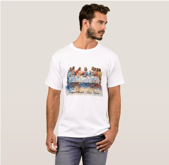 Camiseta Santa Ceia 100% Algodão Qualidade Premium