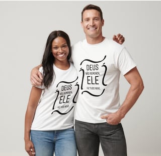 Nome do produto Camiseta Ele 100% Algodão Qualidade Premium