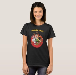 Nome do produto Camiseta Feminina Looney 100% Algodão Qualidade Premium