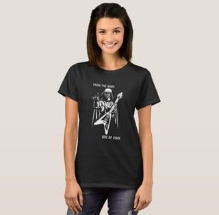 Nome do produto Camiseta feminina Do lado negro do rock 100% Algodão Qualidade Premium