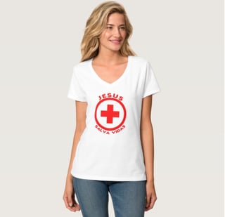 Camiseta Gospel Feminina Salva Vidas 100% Algodão Qualidade Premium