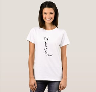 Nome do produto Camiseta  Feminina Gospel Jesus Christ 100% Algodão Qualidade Premium